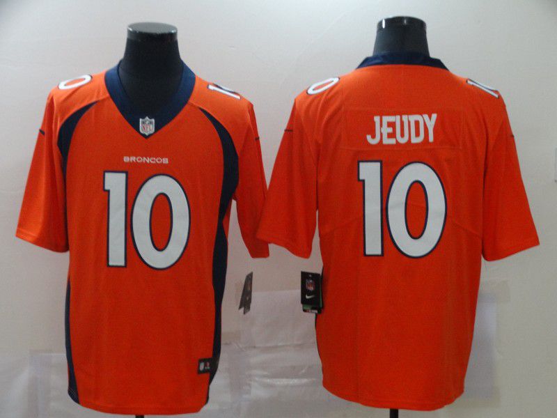 Men Denver Broncos 10 Jeudy Orange Nike Vapor Untouchable Stitched Limited NFL Jerseys